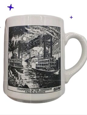 Currier & Ives Champions Of The Mississippi Coffee Mug A Race For The Buckhoms